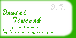 daniel timcsak business card
