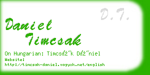 daniel timcsak business card